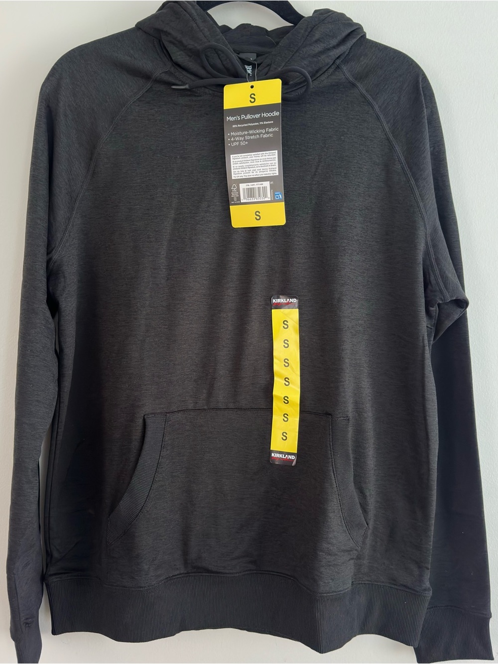 Kirkland Signature NWT Men's Black Pullover Hoodie Size Small